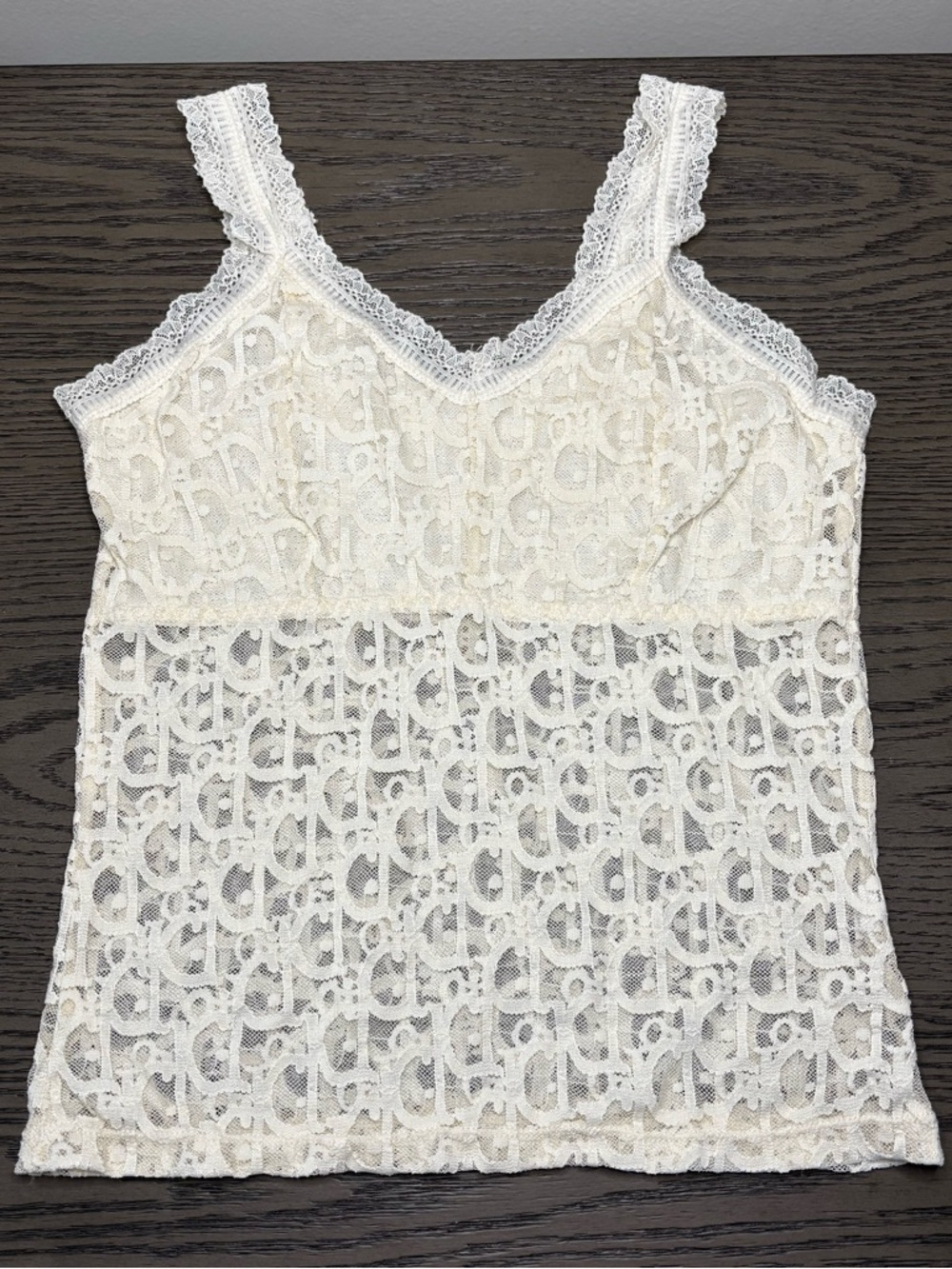 Vintage Christian Dior Trotter Monogram Lace Camisole – Galliano Era